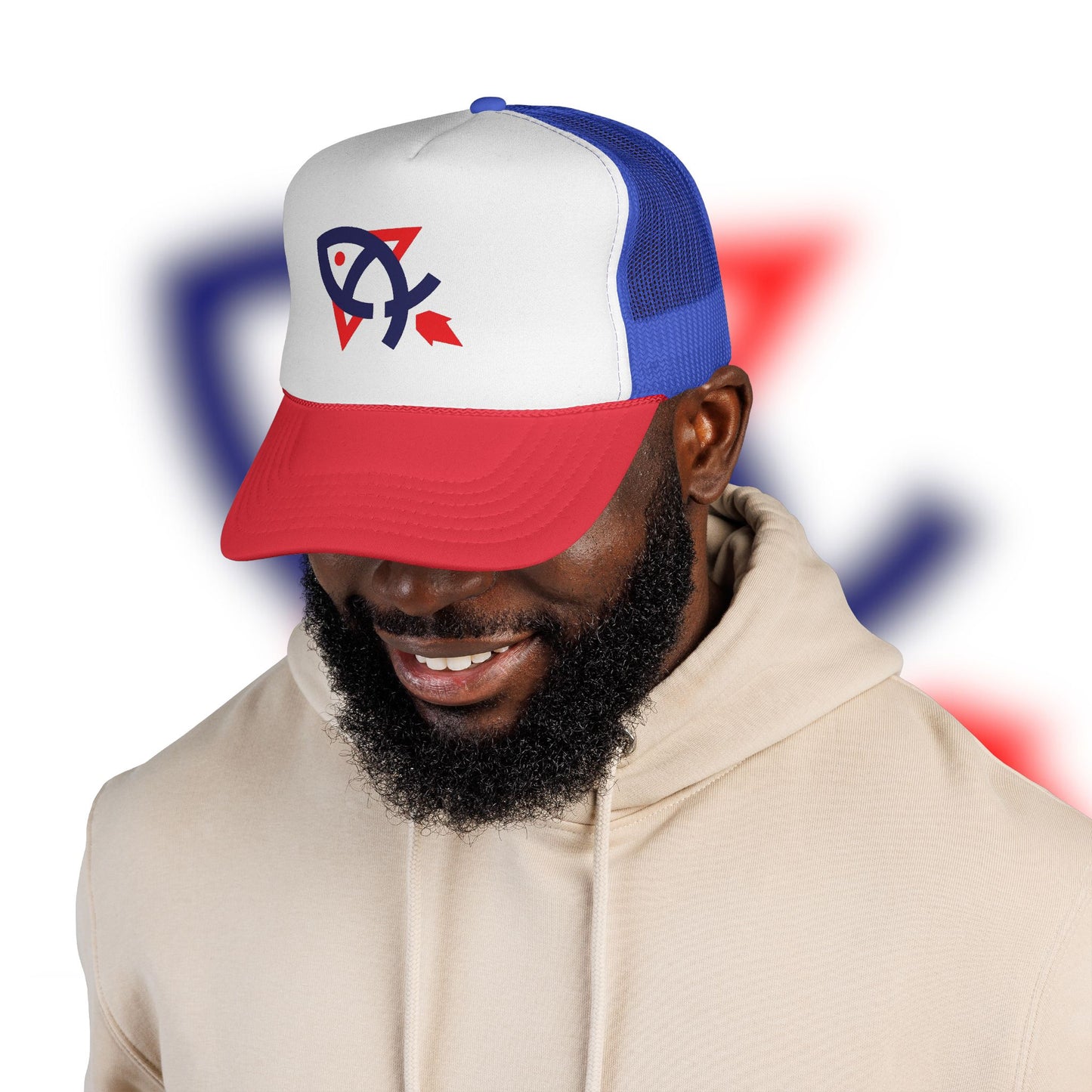 Rocket Fishing Red, White, and Blue Hat