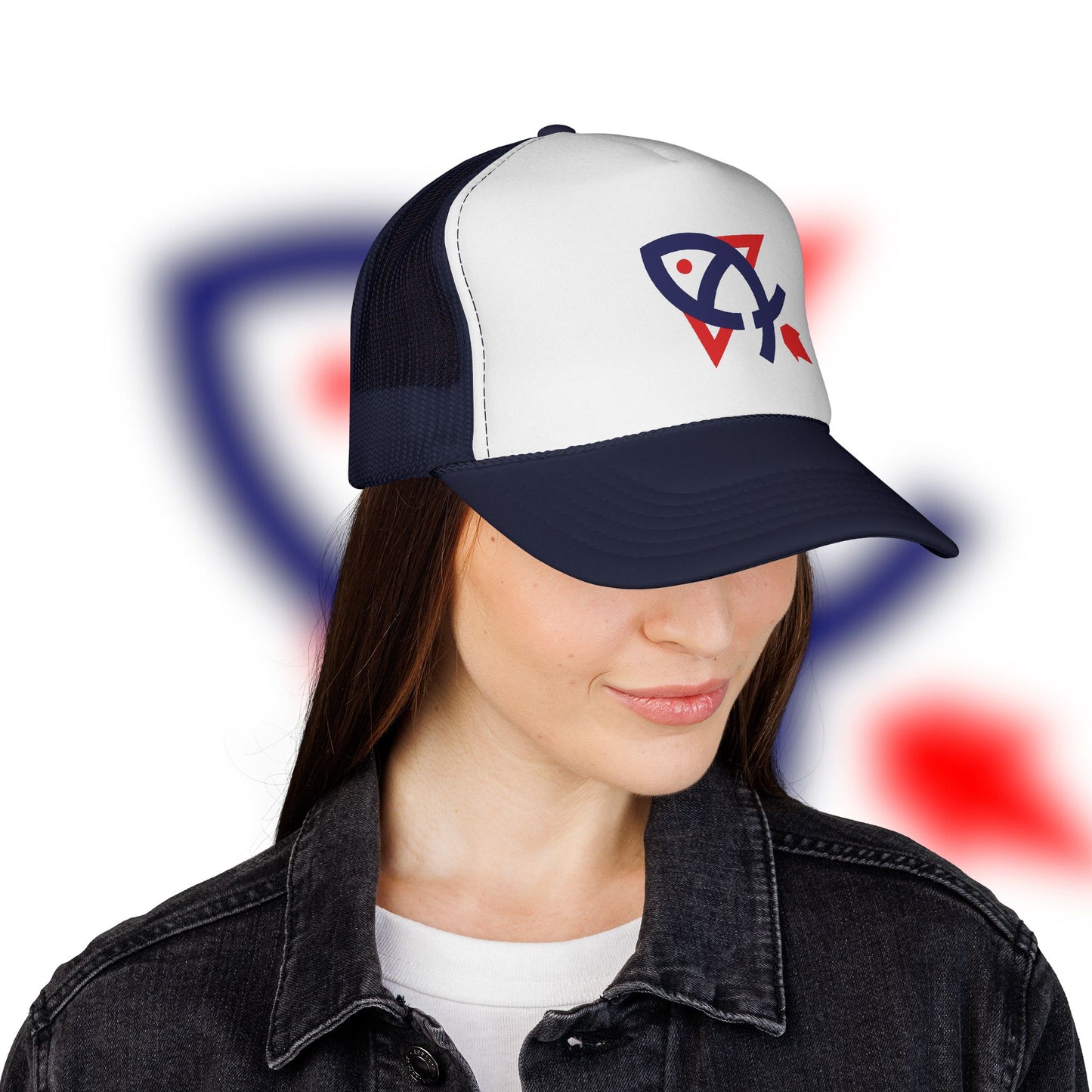 Rocket Fishing Red, White, and Blue Hat