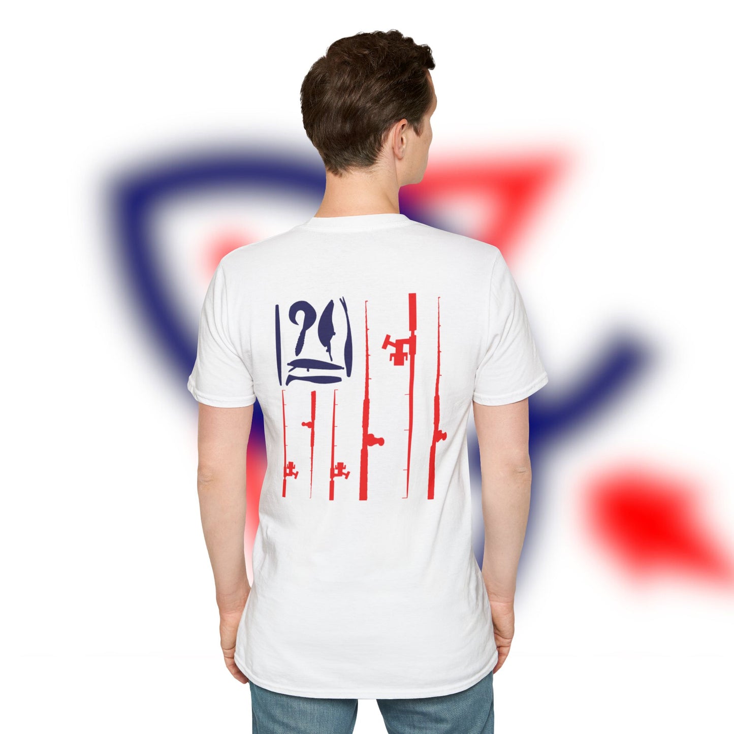 Rocket Fishing Patriotic Design