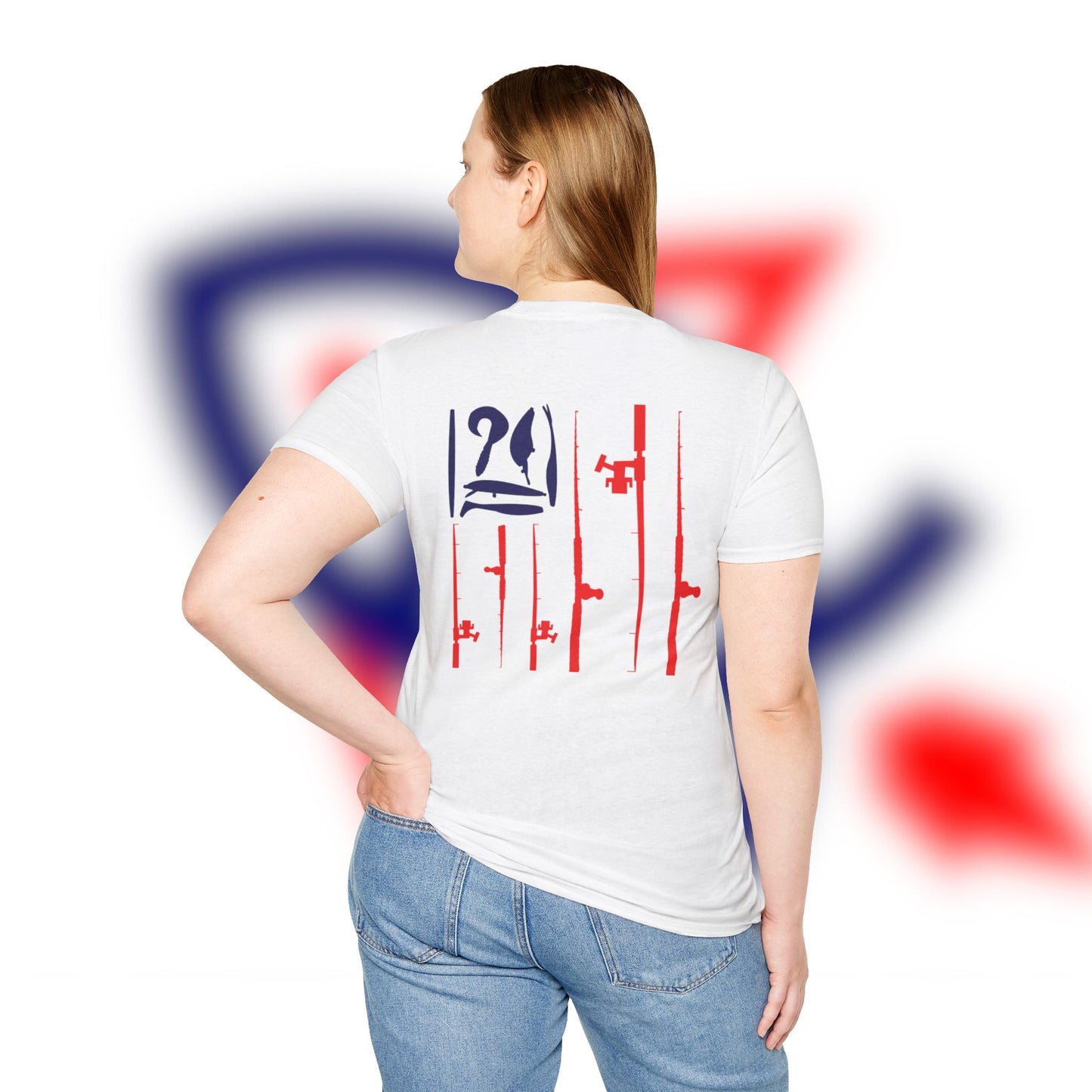 Rocket Fishing Patriotic Design