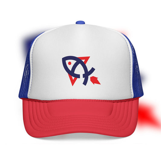 Rocket Fishing Red, White, and Blue Hat
