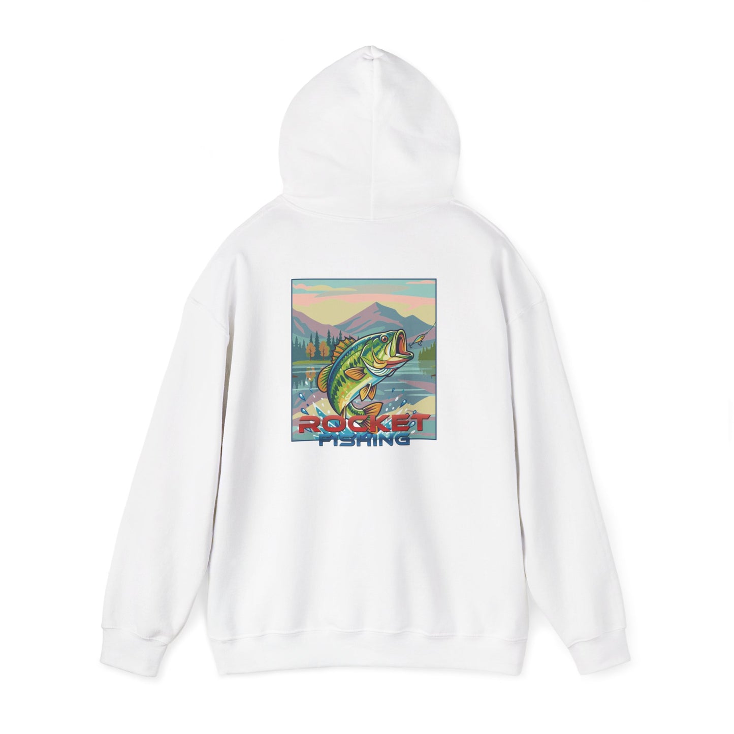 Rocket Fishing Hoodie - Smaller Logo Front